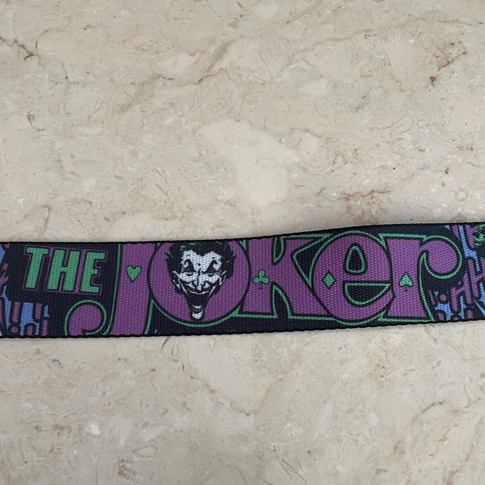 The Joker Buckle Down belt adjustable purple black seat belt style Batman - Picture 4 of 7